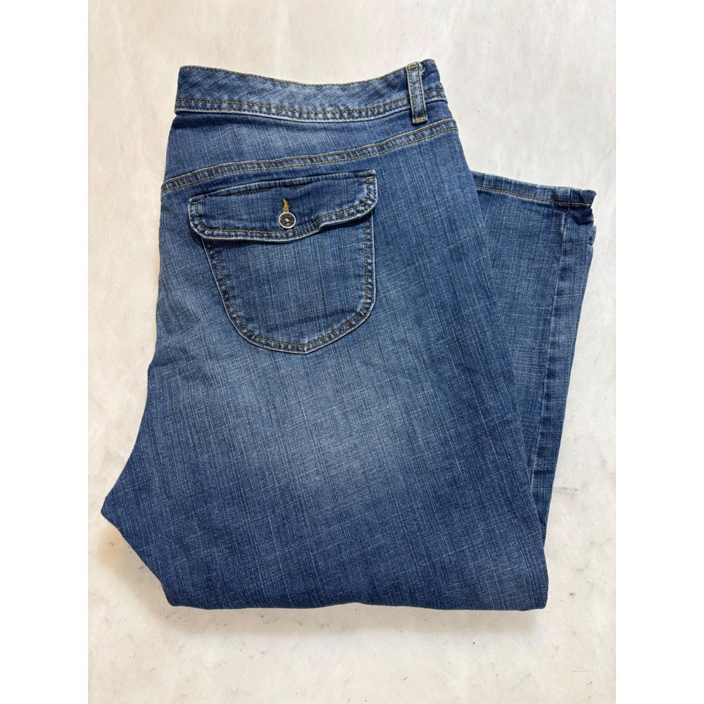 Tommy Hilfiger Hope Classic Rise Skinny Leg Crop Jeans Women‎ Sz 16 Blue Denim